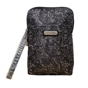 Baggallini Women’s Black Paisley RFID-Blocking Wristlet Wallet Size S